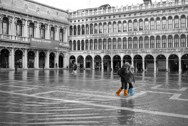 Venezia a marzo acqua alta