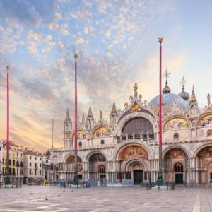 Vista della Basilica in Piazza San Marco