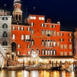 Venezia a dicembre vista dell'hotel Rialto