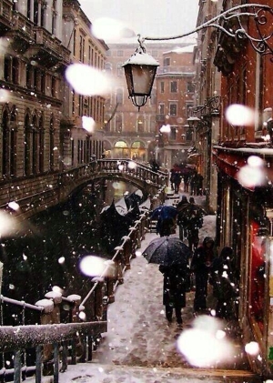 Venezia con neve