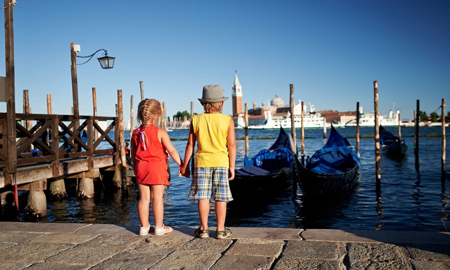 Bambini e laguna di Venezia