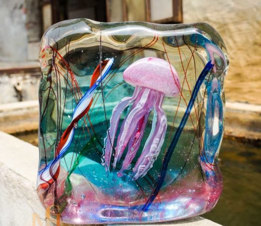 Medusa in vetro di Murano