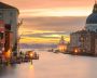 Venezia a gennaio panorama sul canale