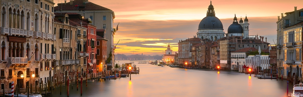 Venezia a gennaio panorama sul canale